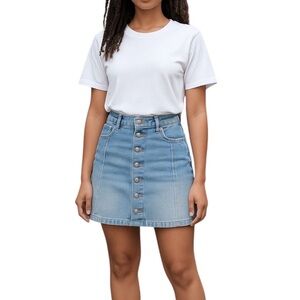 American Eagle Skirt Womens 0 Regular Light Denim Mini Summer Cowgirl Beach